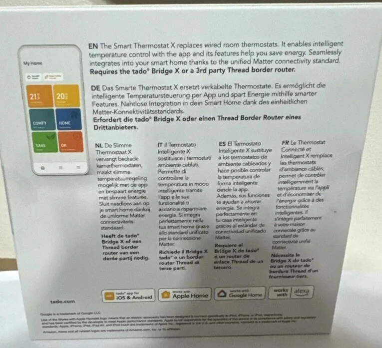 tado Wired Smart Thermostat X – Add-on as Wired Room Thermostat, Heating Control - Image 3 of 4