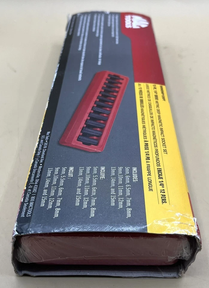 MAC TOOLS SMMDMP126PT 12-PC. 1/4" DRIVE METRIC MAGNETIC IMPACT SOCKE (MVP028537) - Image 2 of 3
