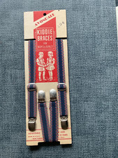 vintage Kiddie Braces Boys or Girls suspenders Red, White and Blue - new on card
