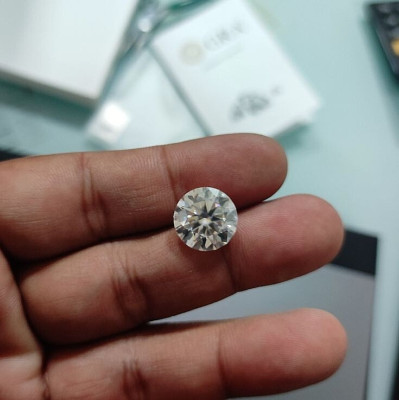 Certified SI1 D Round 3 Ct Brilliant Lab Grown Daimond Estate Vintage Antique
