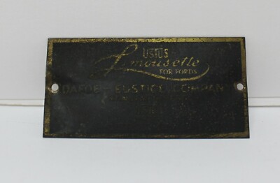Used Name Plate ID Tag Badge Dafoe-Eustice Ustus Limousette For Fords Detroit(SR