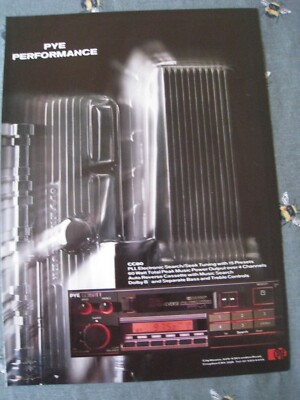 PYE PERFORMANCE CC80 PLL ELECTRONIC SEARCH TUNING 1988 ADVERT A4 SIZE FILE 14