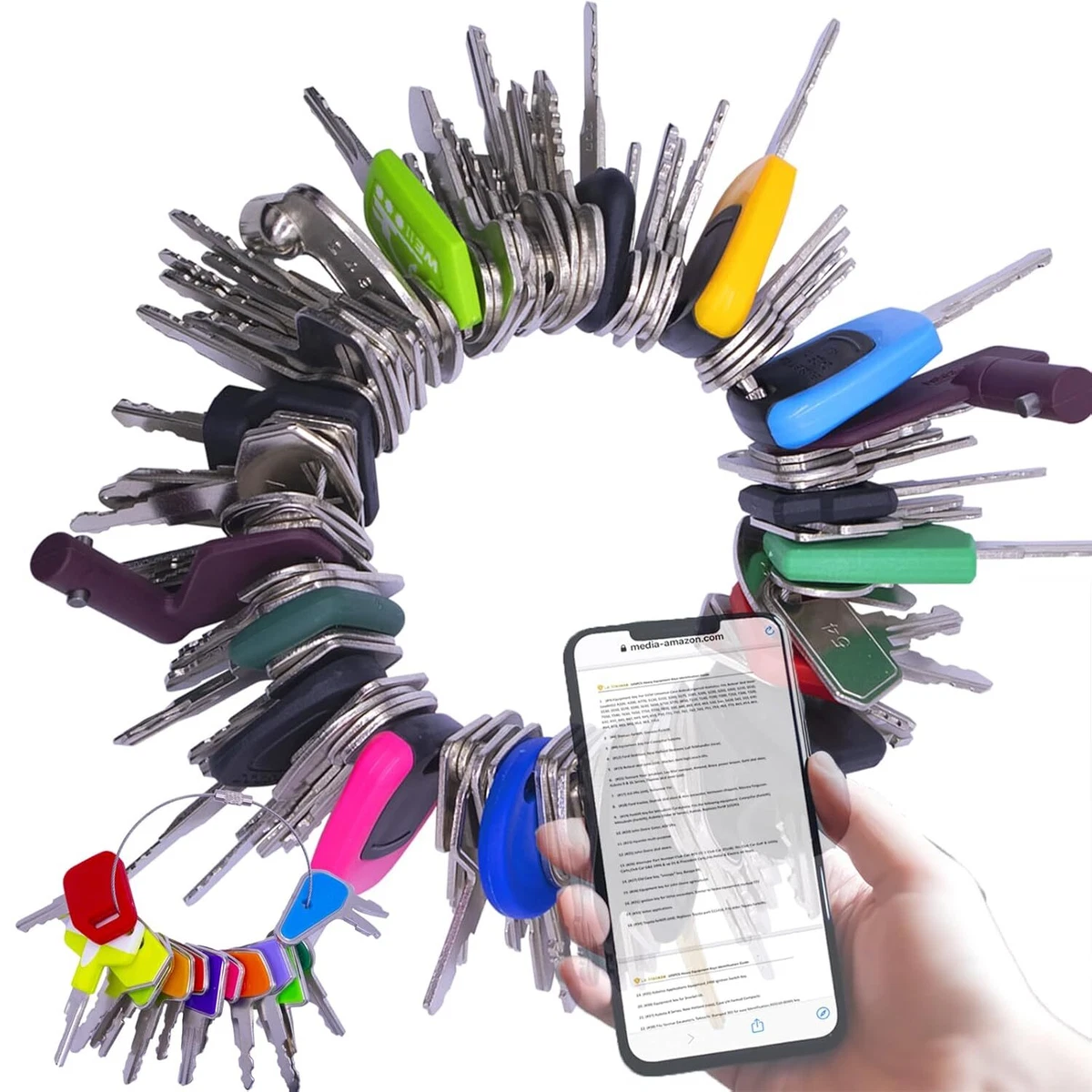 Plant Keys Brand Set Of 5 Keys For Kobelco K250 Excavator & New - Foto 8