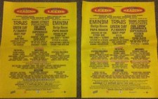 READING & LEEDS FESTIVAL 2001 ORIGINAL ADVERT eminem green day marilyn manson *
