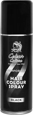 Colour Culture Temporary Hair Black Colour Spray 125 ml Fast UK Free Delivery
