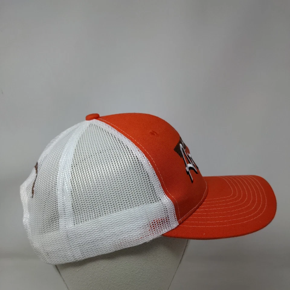 Sombrero de camionero Meet You at Arni's Snapback naranja talla única malla trasera autoridad portuaria Foto 4 de 4