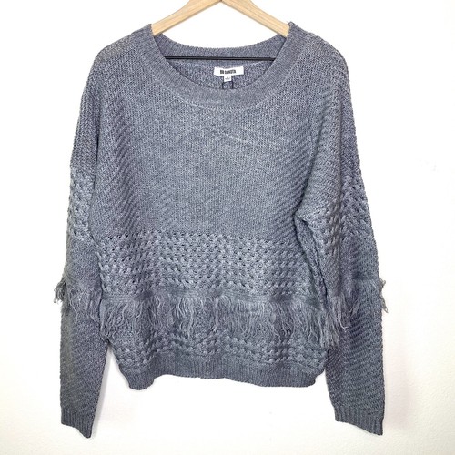 BB Dakota Heather Grey Fringe Long 