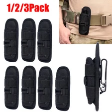 1/2/3PACK Tactical Rotatable Flashlight Holster Holder Pouch Carry Belt Bag Case