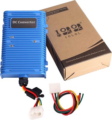 10L0L 30A 350W Golf Cart Voltage Reducer 36V/48V to 12V for EZGO Club Car Yamaha