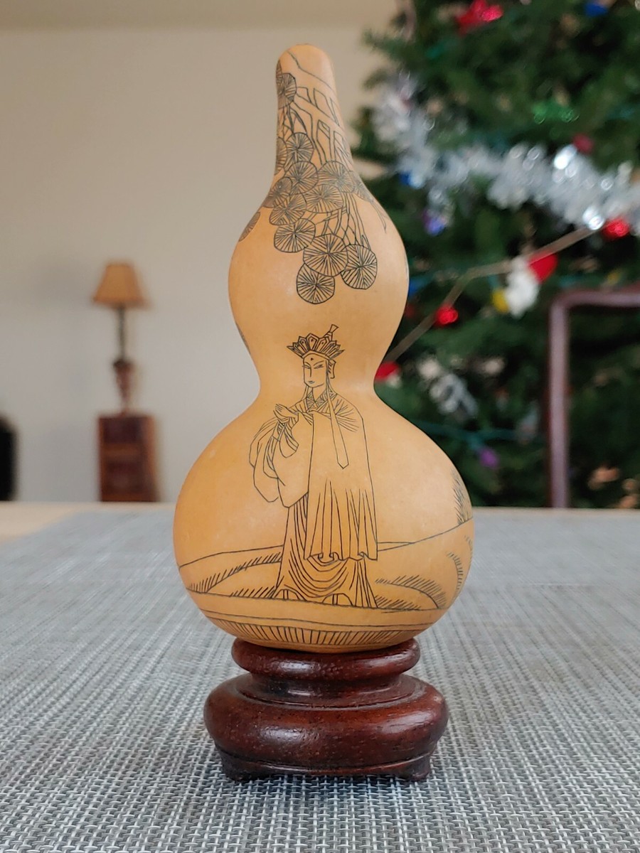 唐三藏文玩葫芦Chinese Hand Carved Tang Monk Artwork Fengshui Hulu