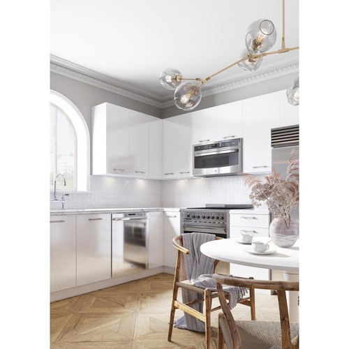 Cambridge Kitchen Cabinets 36"Wx12"Dx30"H Adjustable 2-Shelves Wall White Gloss - Picture 3 of 6