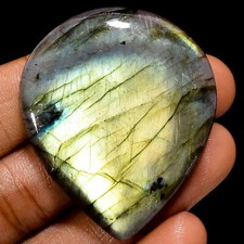 Natural Labradorite Pear Shape Cabochon Loose Gemstone 79.5 Ct 44X37X6mm EE40869