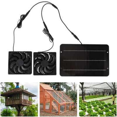 Wasserdicht Solarlüfter Solar Abluftventilator Solarpanel Gewächshaus Ventilator