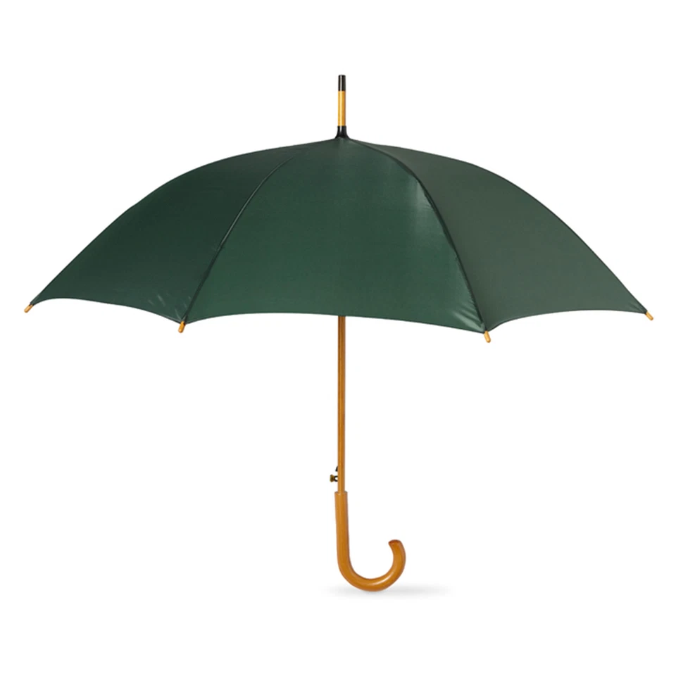 42" CLASSIC Umbrella - WOODEN Crook Handle AUTOMATIC Stick Brolly Walking Bride - Image 3 of 4