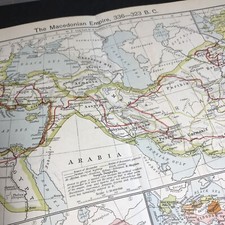 Macedonian Empire 336-323BC Arabia Egypt India Assyria 1910 Vintage Map wall art