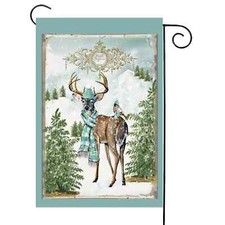 Flags Galore Deer Garden Flag Winter w
