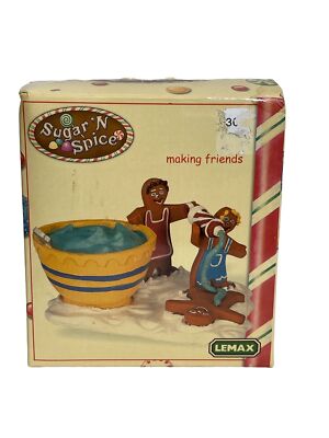 Lemax Sugar 'N Spice Making Friends In Box 2004 Gingerbread Retired