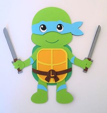 TMNT Ninja Turtle Leonardo Paper Doll Paper Die Cut Scrapbook Embellishment