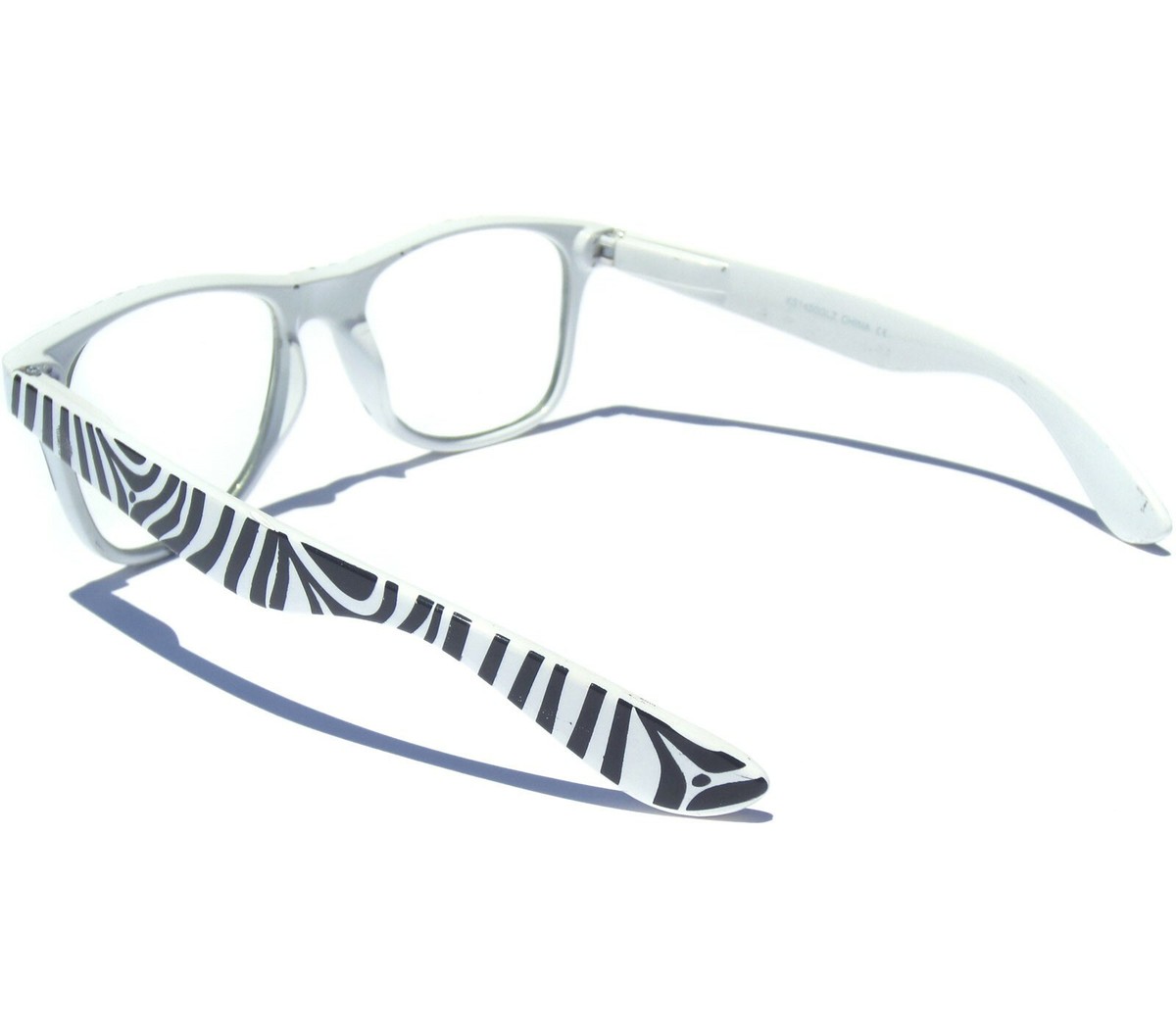 REM Zebra EYEGLASS FRAMES‎ Optical +.100 CLEAR LENS GLASSES BLACK AND WHITE ZEBRA FRAME Hipster  main image 4