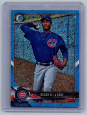 2018 Bowman #BCP59 Oscar De La Cruz /150 Chrome Prospects Blue Shimmer Refractor