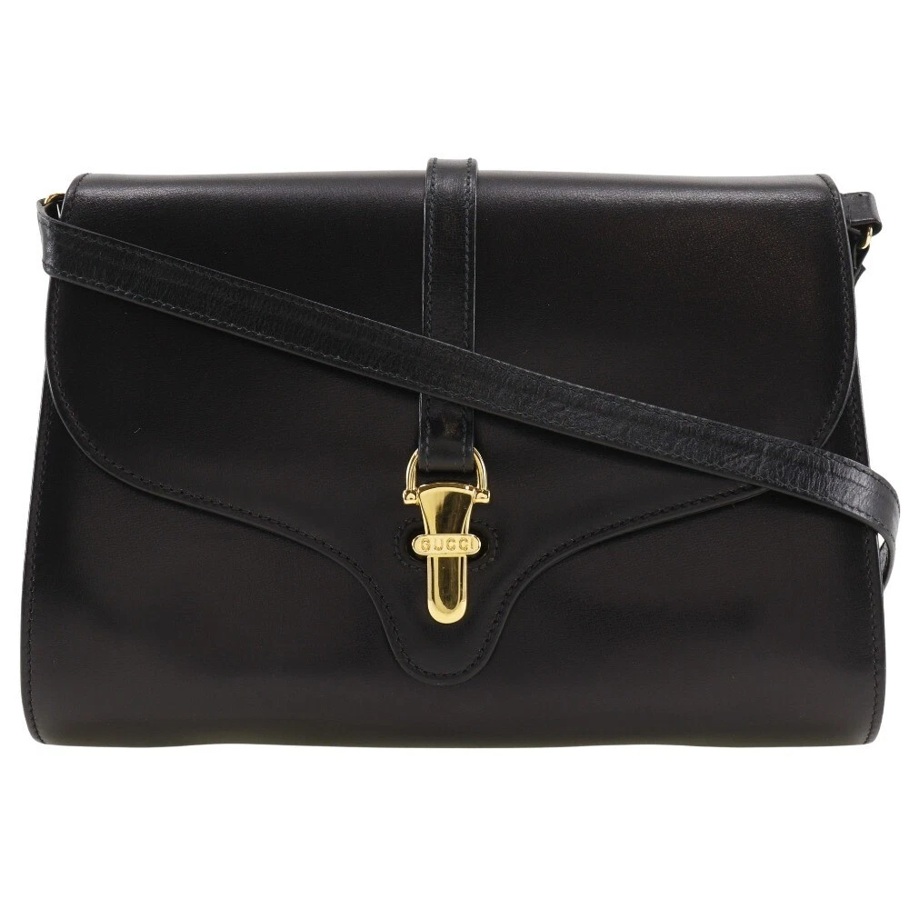 GUCCI Ancien sac bandoulière pochette Gucci 2WAY mollet noir femme