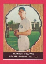 EX+/- FRANK SULLIVAN 1958 HIRES ROOT BEER #58 UNCREASED w/NO TAB RED SOX *TPHLC
