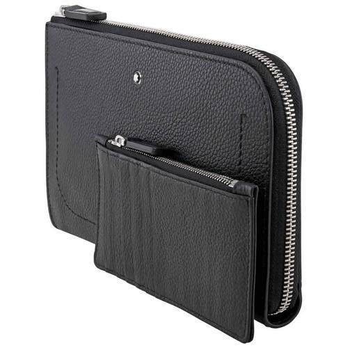 Montblanc Meisterstuck Soft Grain Leather Small 2 In 1 Pouch - Black | eBay