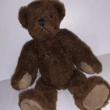 Vintage 1989 Handmade Plush Bear Jointed Stuffed Signed Anne B Puthmann /104b