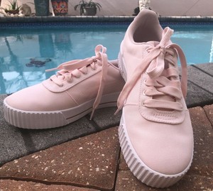 pink platform tennis shoes