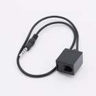 3.5mm Male to RJ9 4P4C Female Telephone to Mobile Phone Converter Adapter Cable