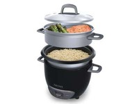 Aroma 3-cup (uncooked) 6-cup (cooked) Rice Cooker And Food Steamer, Black on sale Aroma 3-cup (uncooked) 6-cup (cooked) Rice Cooker And Food Steamer, Black on sale