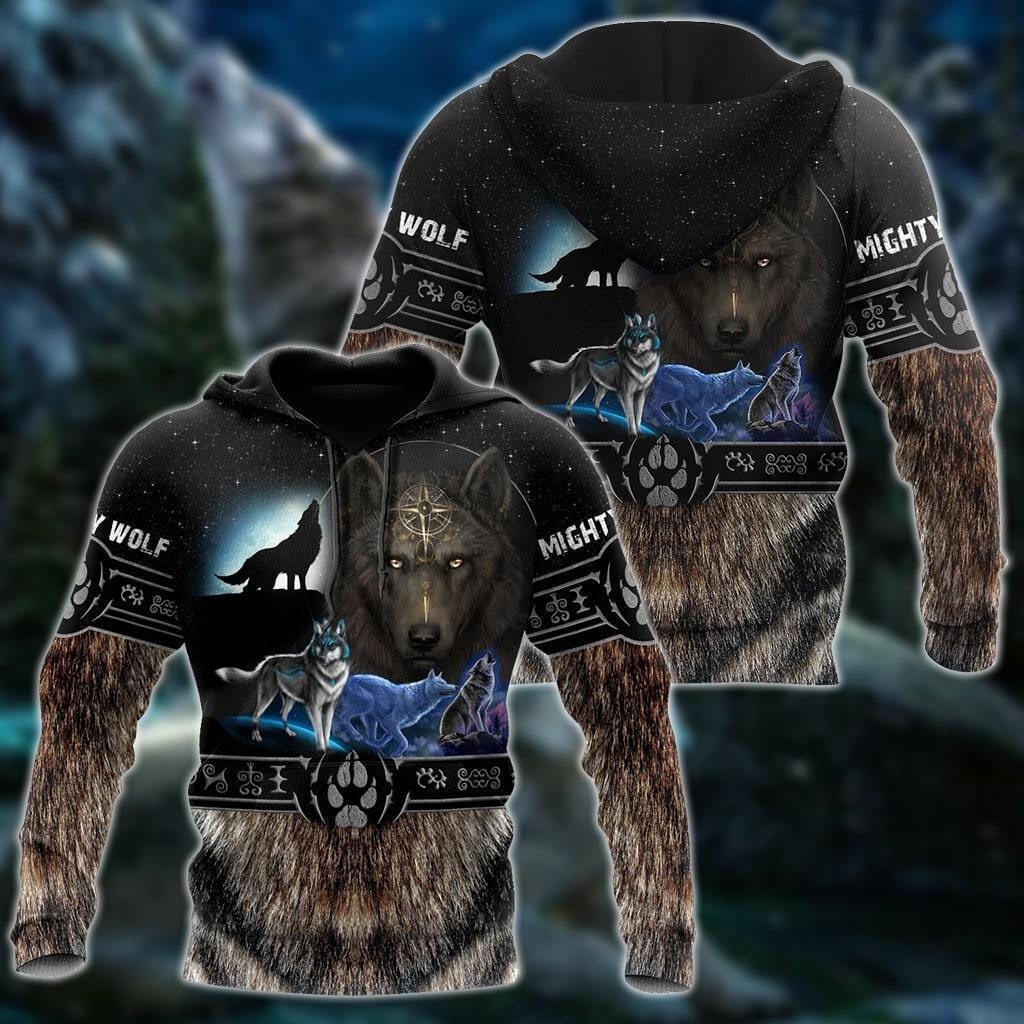 Viking 3D Mighty Wolf Printed Hoodie, Perfect Winter Fashion For You
