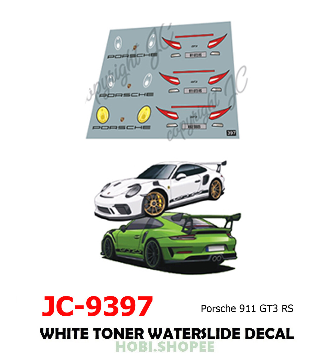 マジックチップ JC-9397 White Toner Waterslide Decals # Porsche 911 GT3 RS