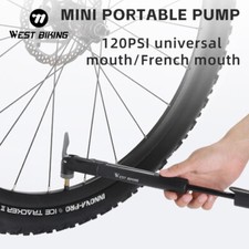 Mini Bike Pump Portable Bicycle Tire Ball Air Inflator Presta Schrader 120PSI