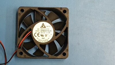 Fan 60X13mm, 12VDC, 0.12A, 15.4CFM, 3000 RPM, Axial Ball Bearing AFB0612LC Delta