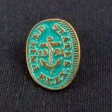 UNITED STATES 1841 ANCHOR EX.EX. TIE TAC PIN, Naval, Military 
