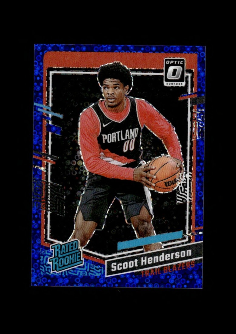 2023-24 Donruss Optic: #239 Scoot Henderson Blue Ref /49 RC NM-MT OR BETTER