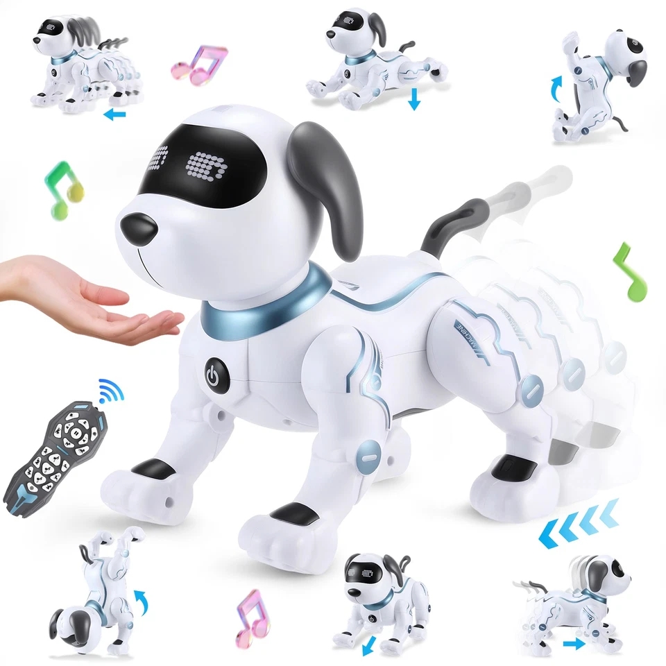 Roboter Hund Spielzeug Mit Fernbedienung Freiem Programmiermodus Kinder Geschenk - Bild 4 von 4