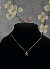 Necklace Gold-one Star Pendant with gold-tone chain