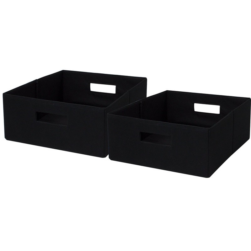 Collapsible Storage Bins 2 Pack Half Cube Organizers with Handles for Home Organization-image