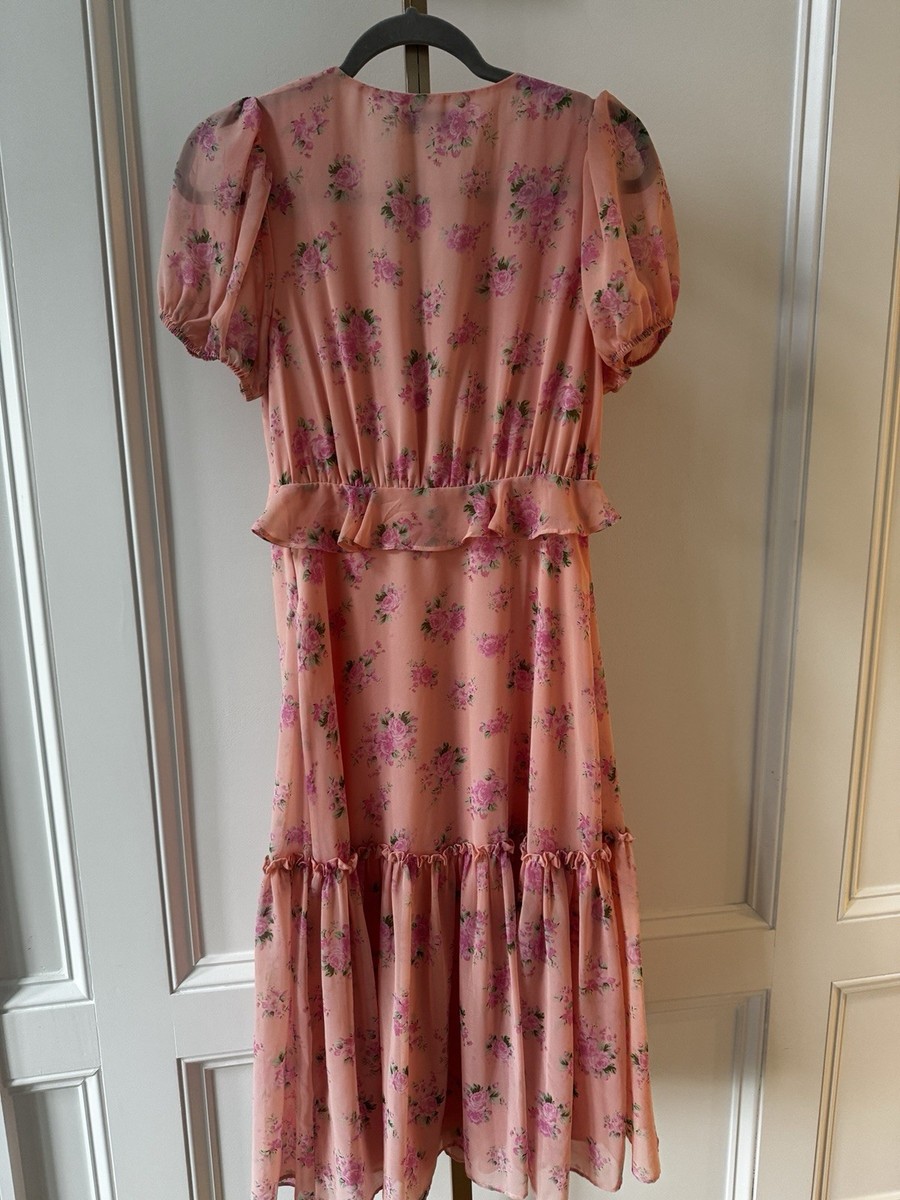 Loveshackfancy X Target Pink Fleur Floral Ruffle Midi Dress Sz 6 Rose Women 140 View 5