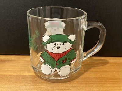 2003 Marshall Fields Vintage Bear Glass Mug Luminarc