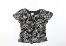 Roman Originals gebl&uuml;mte Bluse schwarz Gr&ouml;&szlig;e 12 Damen Freizeit