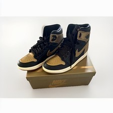 Nike Air Jordan 1 Retro High OG Black Metallic Gold Men's Sneakers DZ5485-071