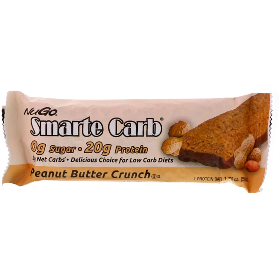 Smarte Carb® Protein Bar, Peanut Butter Crunch, 12 Bars, 1.83 oz (52 g) Each - Image 4 of 4