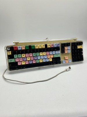Apple LogicKeyboard M7803 USB Wired Keyboard Custom Keycaps 2000 TESTED WORKING