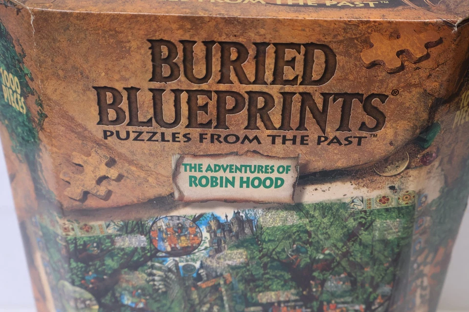 1996 Buried Blueprints 1000 Pc Puzzle  ROBIN HOOD Bepuzzled From The Past - Image 2 of 4
