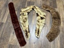 3 Fur Coat Collars Shawl Fox Mink Russian Fitch Fur
