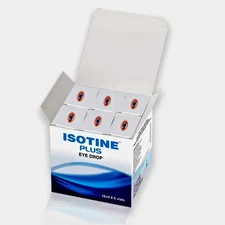 Pack of 6) Isotine Plus Eye Drop Pure Herbal and 100% Genuine Eye Drops 10ml