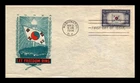 DR JIM STAMPS US COVER KOREA OVERRUN COUNTRIES FDC SCOTT 921 IOOR CACHET
